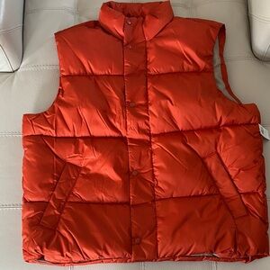 Orange Puffer Vest - Large